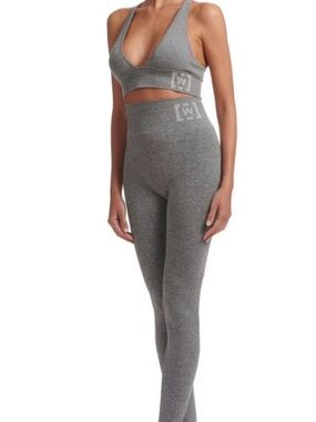 Wolford Heather Grey High-Waist Seamless Leggings
